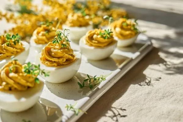 Smoky paprika and chive deviled eggs for the best dishes for your thanksgiving dinner celebration this year in city mountains